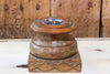 Aged Round Architectural Candle Holder