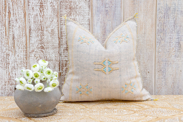 Sharry Moroccan Silk Rug Pillow