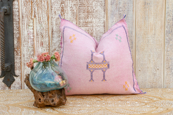 Maia Moroccan Silk Rug Pillow