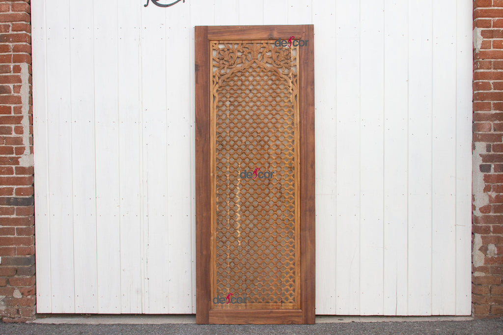 Reclaimed Teak Carved Anglo Indian Door