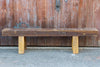 Reclaimed Teak Thick Top Carved Bench (Trade)