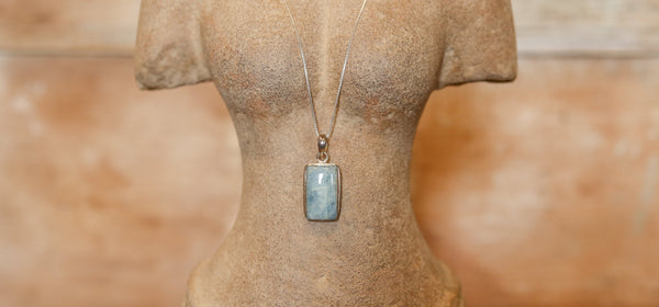 Enchanting Amazonite Pendant with Silver Chain (Trade)