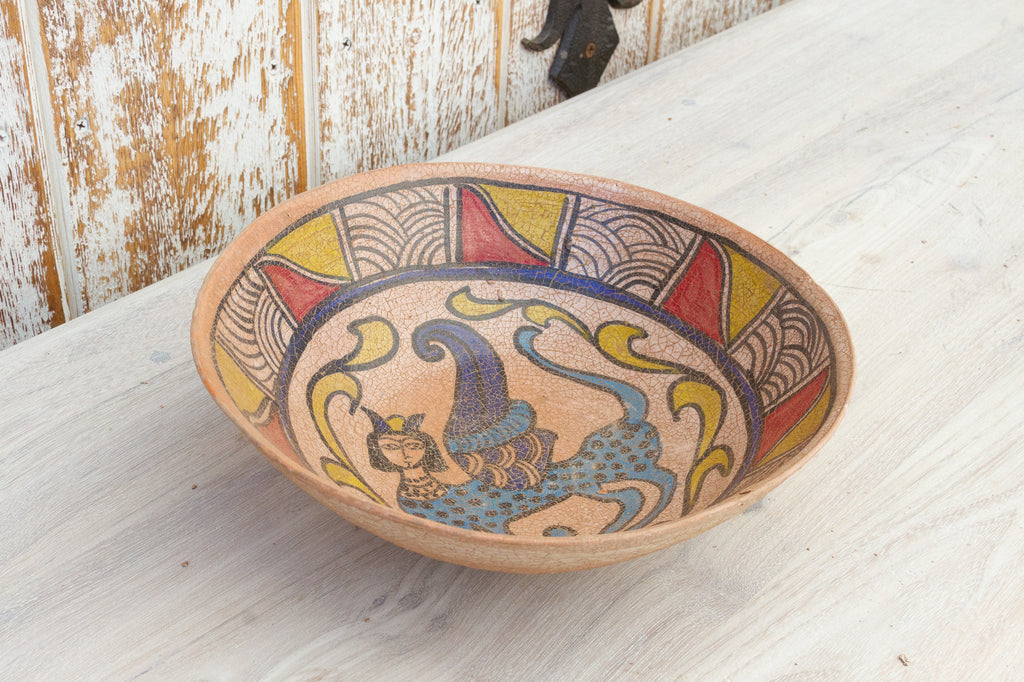 Antique Nishapur Islamic Pottery Painted Bowl