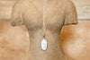Oblong Mother of Pearl Pendant with Silver Chain (Trade)