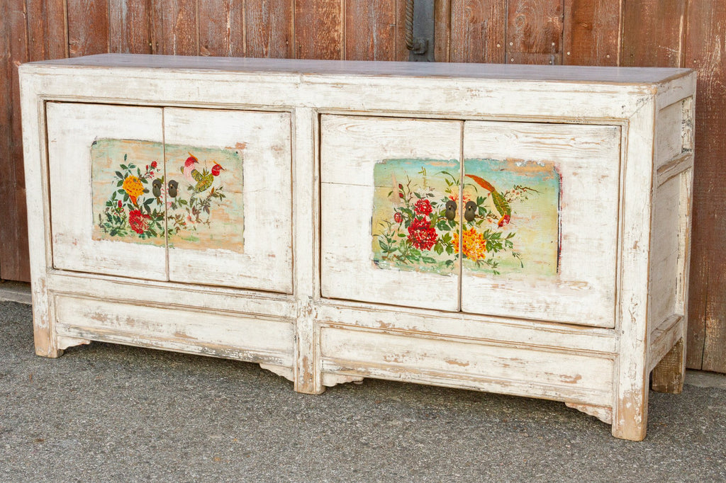 Exquisite Asian White Painted Sideboard (Trade)