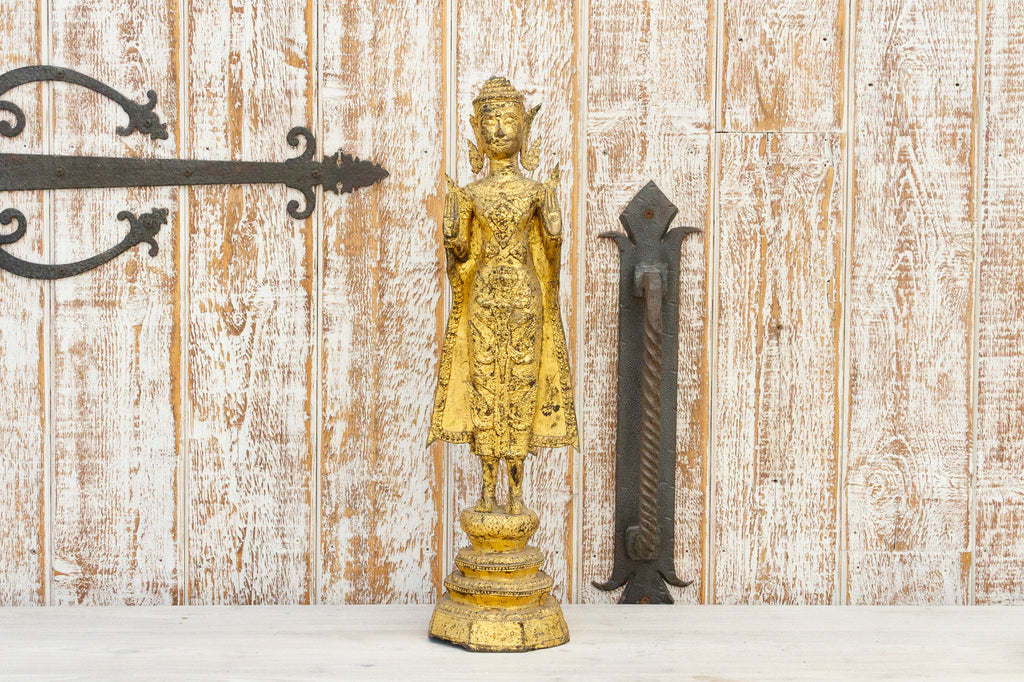 Antique Thai Gilded Standing Buddha (Trade)