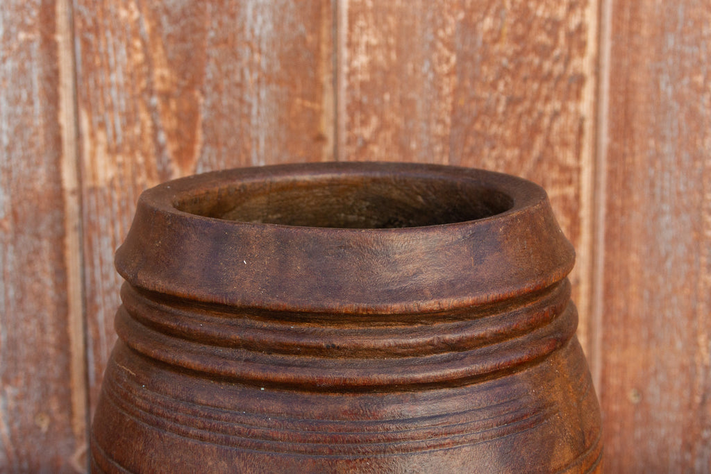 Nandla Tribal Wooden Oil Pot (Trade)