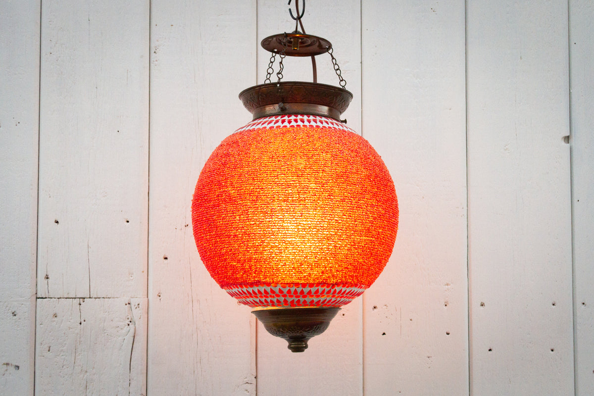 Crimson Pendant Sphere Lantern