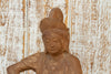 Mid Century Stoneware Carved Guan Yin Statue