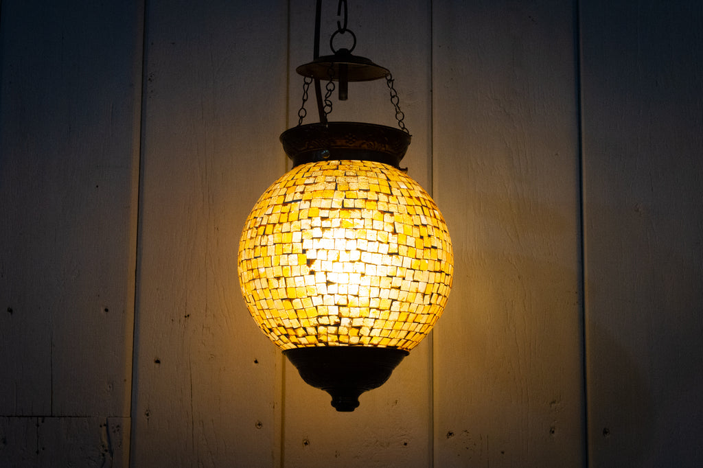 Small Vintage Lantern Swag Lamp