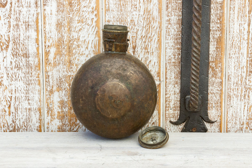 Antique Indian Sorali Brass Bottle