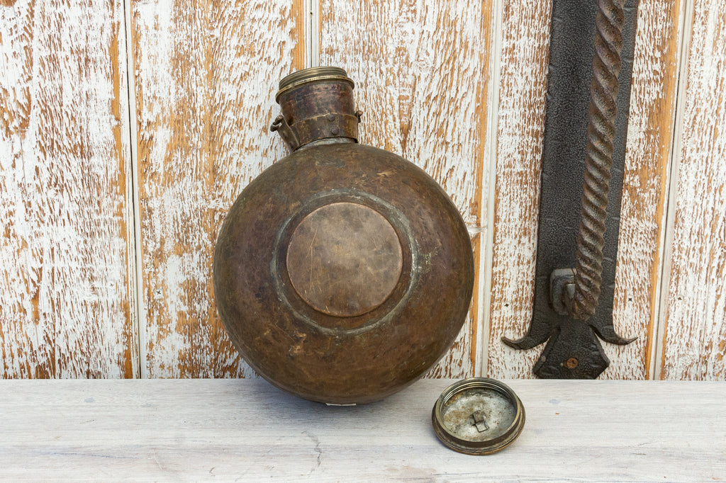 Antique Indian Sorali Brass Bottle