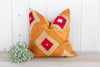 Pink Diamond Silk Phulkari Pillow