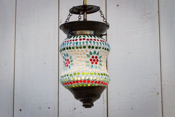 Small Geometric Mosaic Lantern