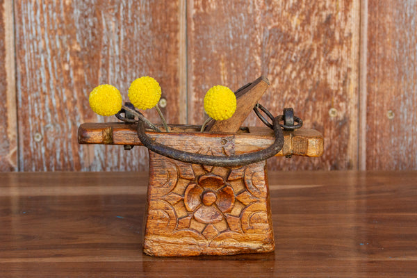 Antique Chameli Carved Tea Caddy