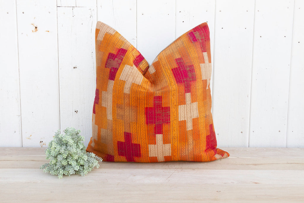 Sahara Sunset Silk Phulkari Pillow