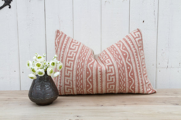 Wiskria Indian Dhurrie Block Print Pillow Cover