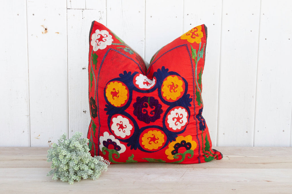 Gulmarg Large Vintage Suzani Pillow