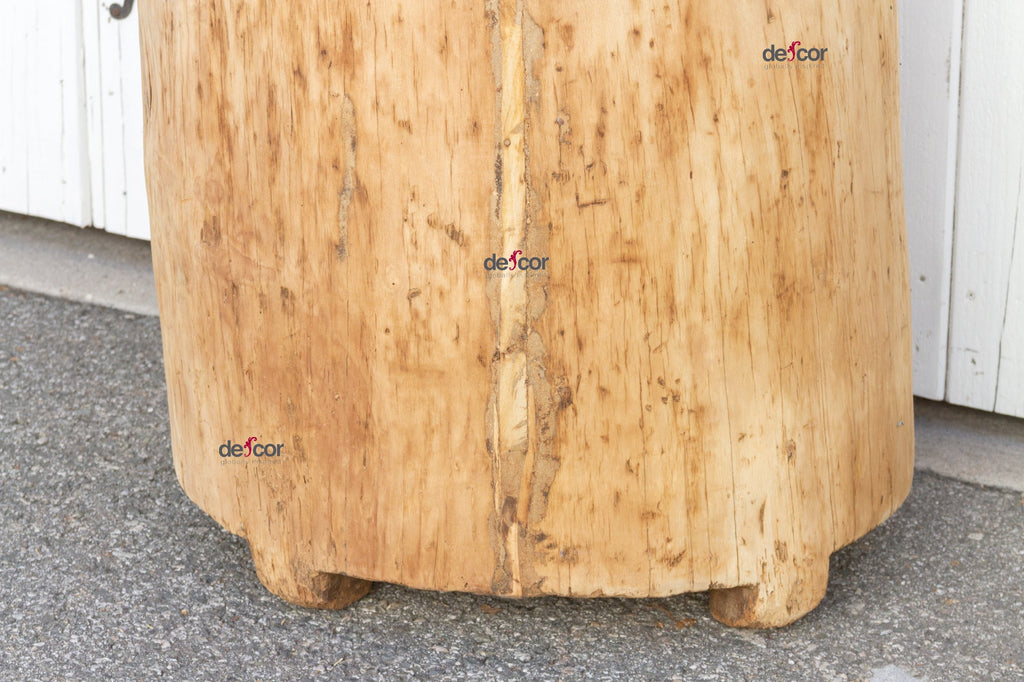 Large Bleach Wood Inlaid Naga Planter (Trade)