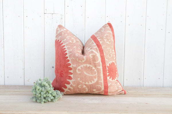 Coral Gables Large Vintage Suzani Pillow