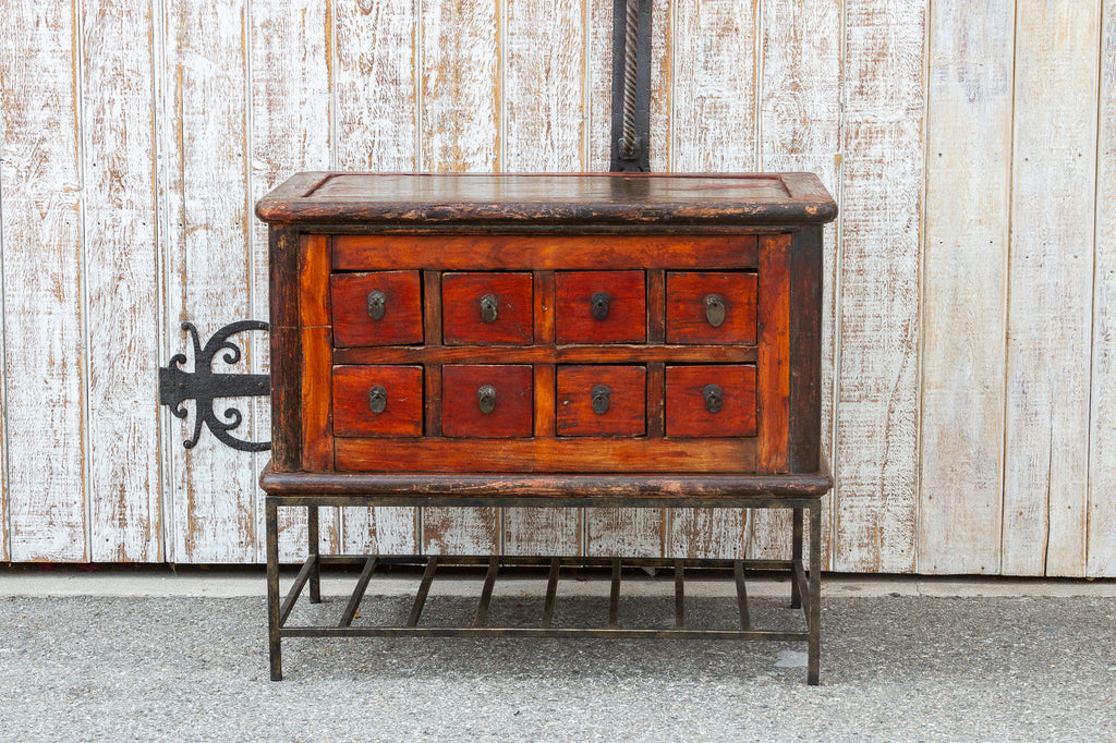 19th Century Primitive Chinese Dresser on Stand