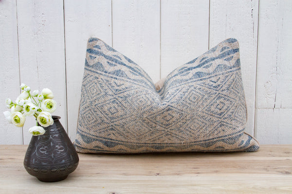Mauritius Indian Dhurrie Block Print Pillow Cover