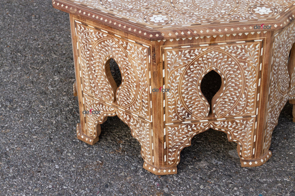 Finely Inlaid Mandawa Octagonal Coffee Table (Trade)