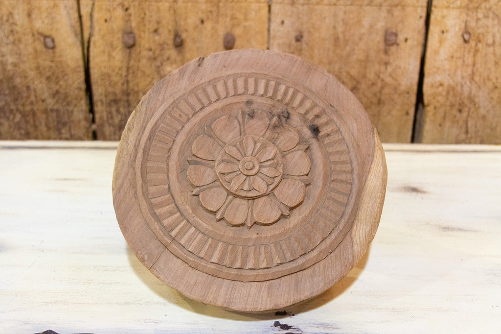 Alana Nepalese Carved Lotus Chakla Stand (Trade)