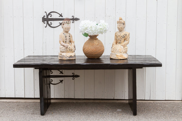 Rustic Modern Reclaimed Ironwood Black Dining Table