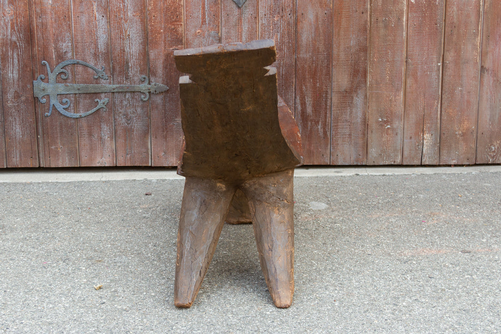 Rare Massive 19th Century Carved Lobi Chair (Trade)