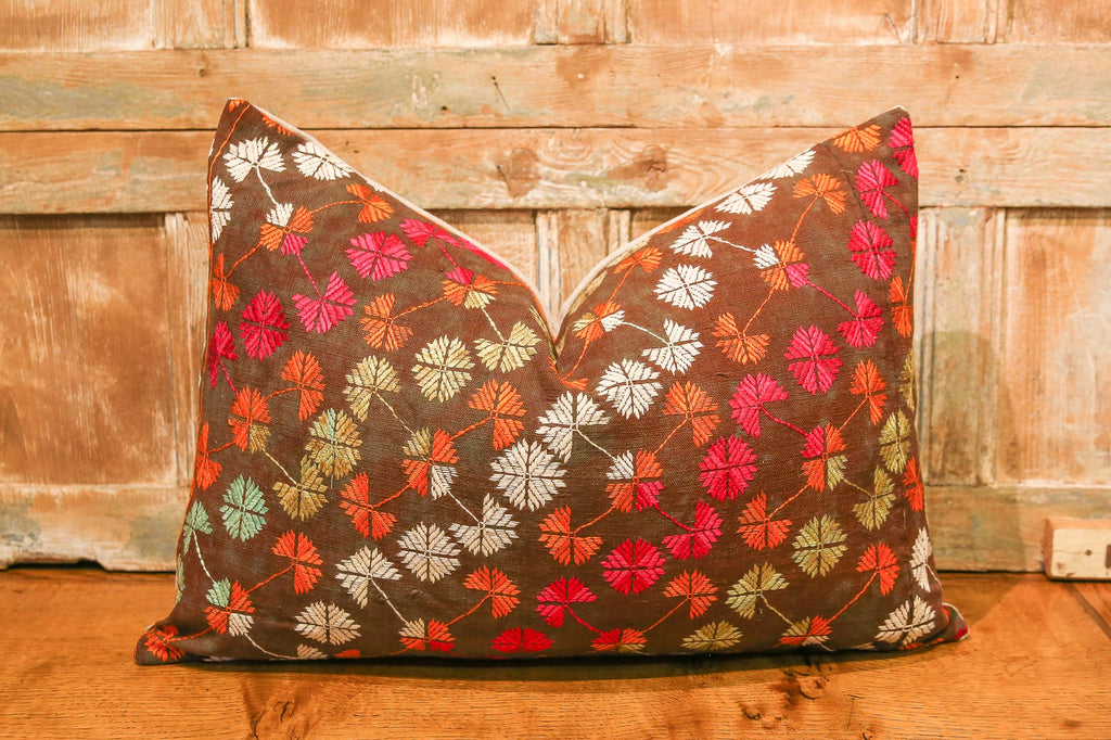 Kashmala Phulkari Lumbar Pillow (Trade)