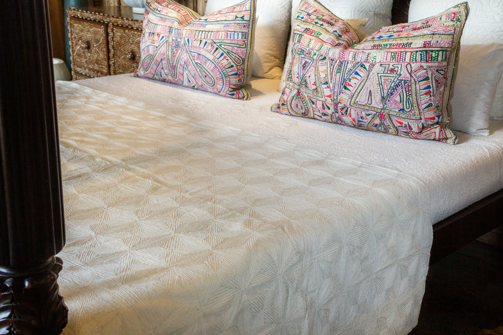 Amira Moroccan White Bedcover (Trade)