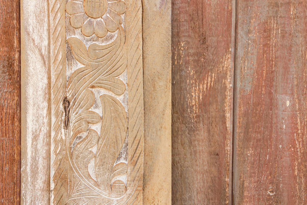 Pair Nalini Carved Floral Panel