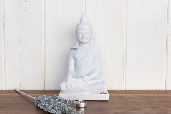 Table Top Pure White Marble Buddha