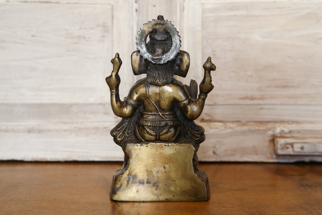 Brass Seated Ganesh Statue II