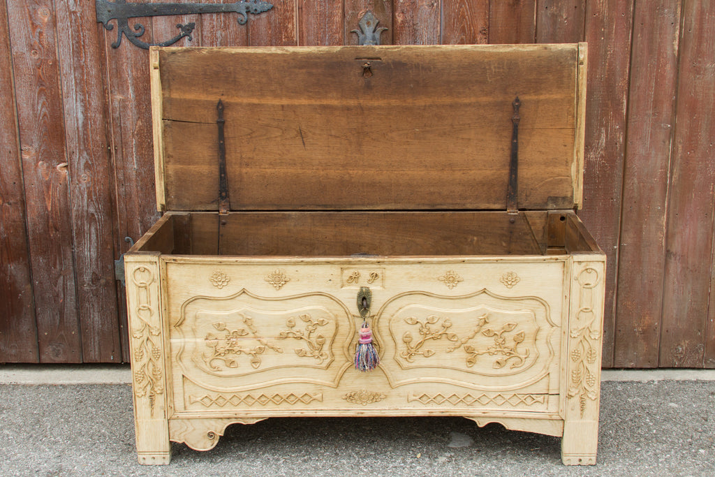 18th Century Bleached French Oak Coffer