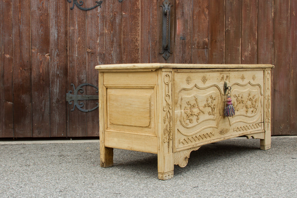 18th Century Bleached French Oak Coffer