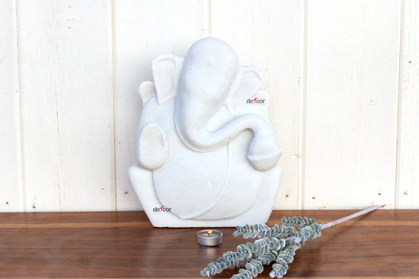 Small Finely Carved Marble Ganesha