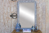 Refined Floral Engraved Louis Philippe Silver Mirror