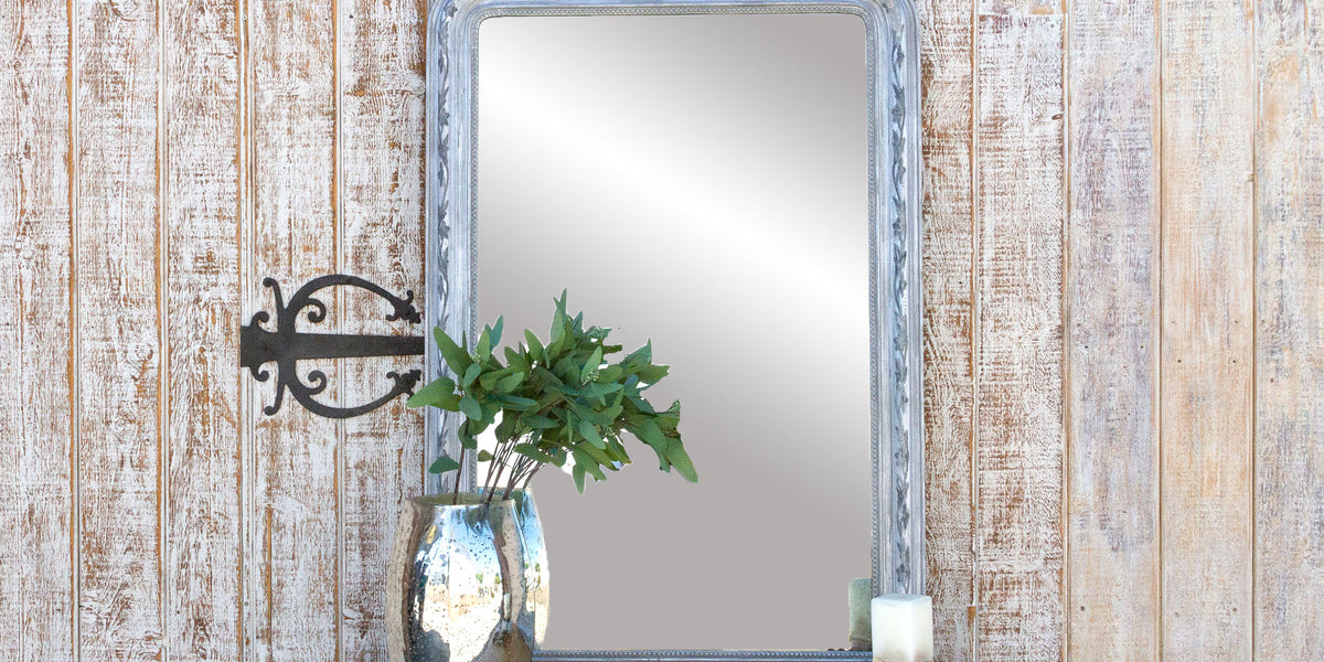 Etched Gold Finish Louis Philippe Mirror For Sale