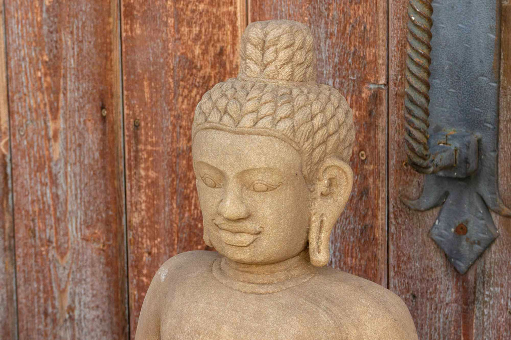 Cambodian Sandstone Khmer Deity