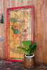 Vintage Asian Polychrome Wooden Painting
