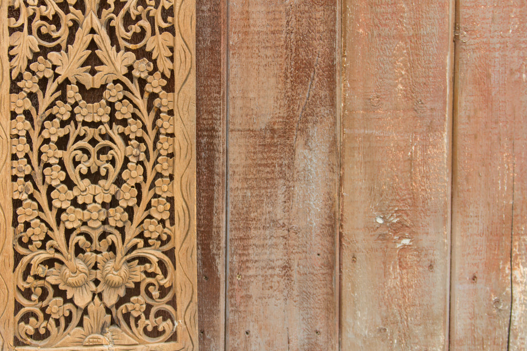 Dazzling Carved Floral See-Through Panel