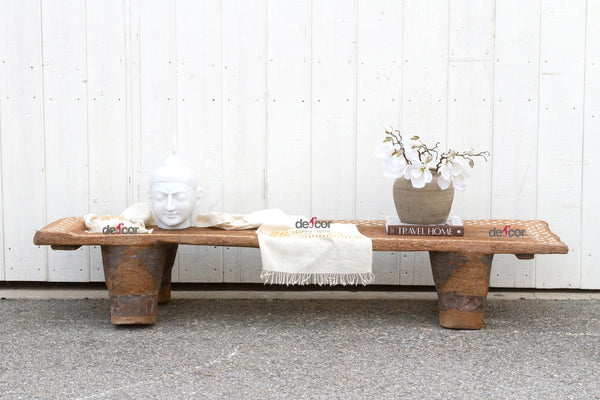 Wabi Sabi Inlaid Naga Bench or Table