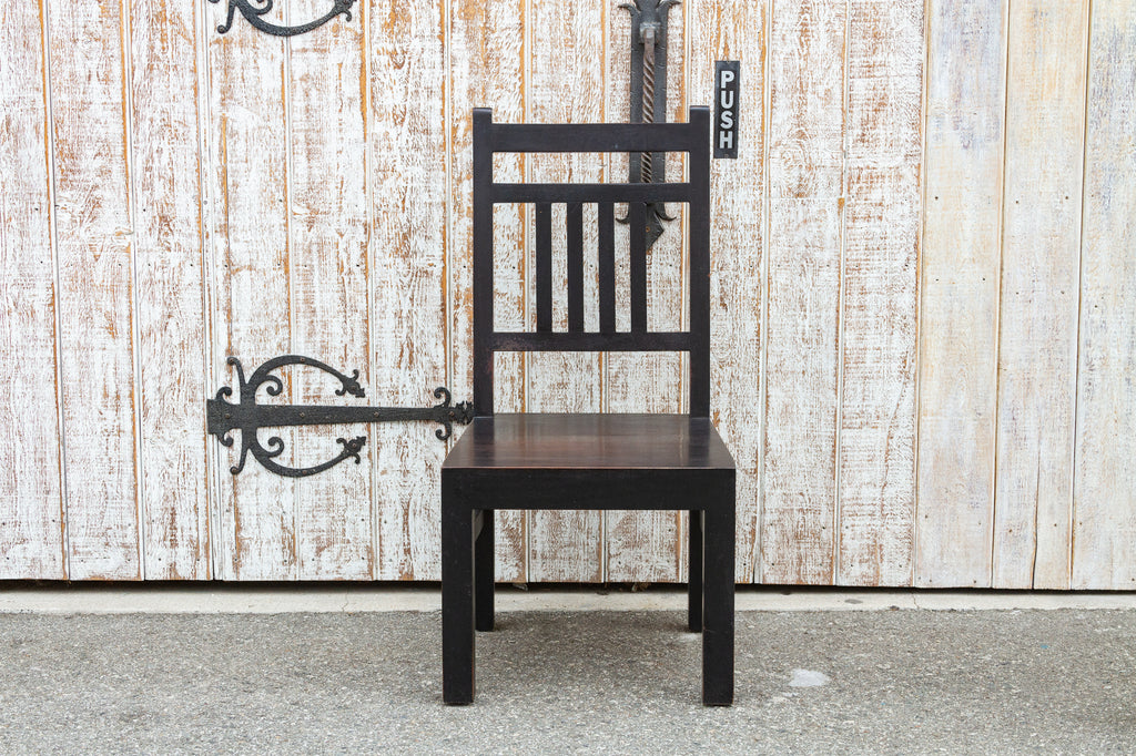 Rustic Solid Teak Colonial Chair