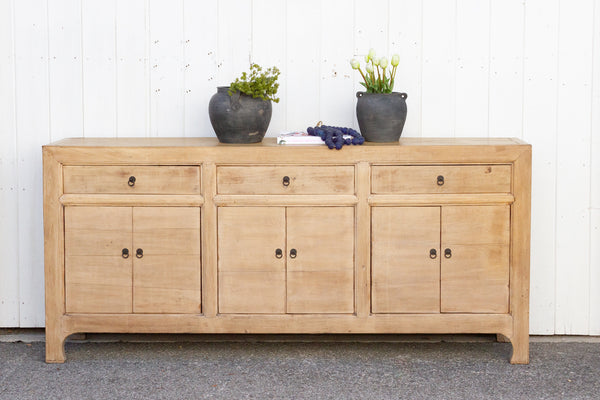 Long Stylish Bleached Enfilade Sideboard