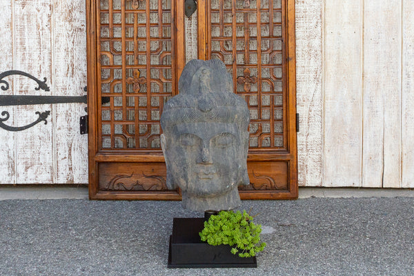 Original Carved Stone Buddha Head
