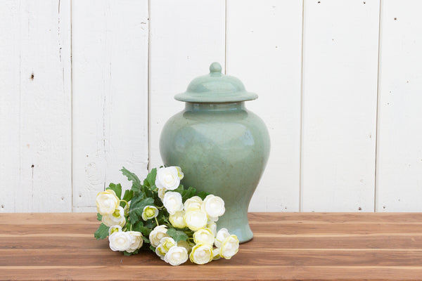 Vintage Crackle Celadon Glaze Vase