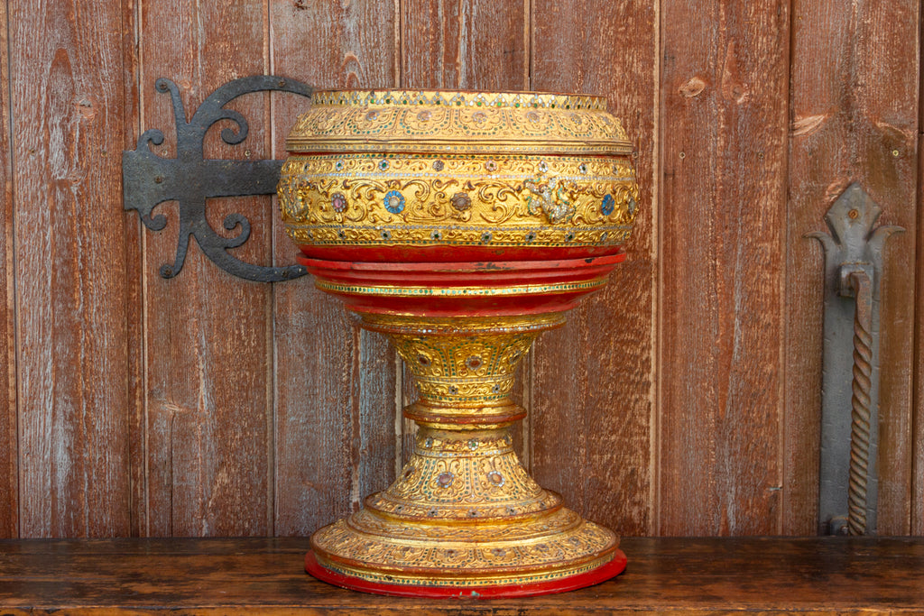 Antique Mandalay Style Offering Vessel