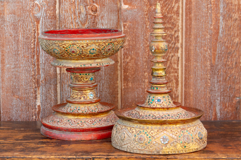 Exceptional Burmese Mandalay Jeweled Vessel